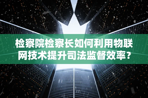 检察院检察长如何利用物联网技术提升司法监督效率？