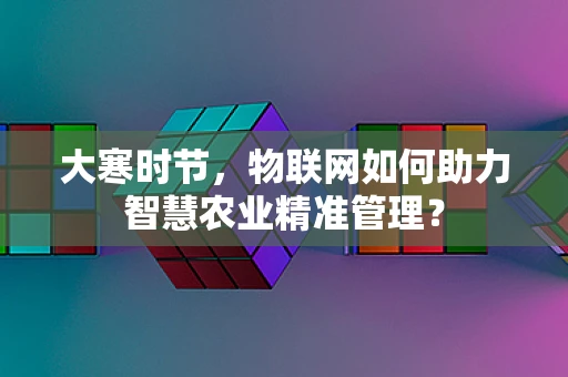 大寒时节，物联网如何助力智慧农业精准管理？