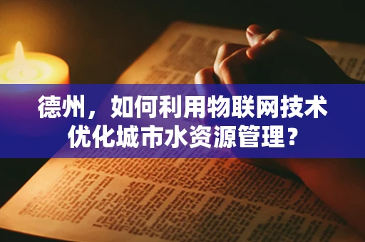 德州，如何利用物联网技术优化城市水资源管理？