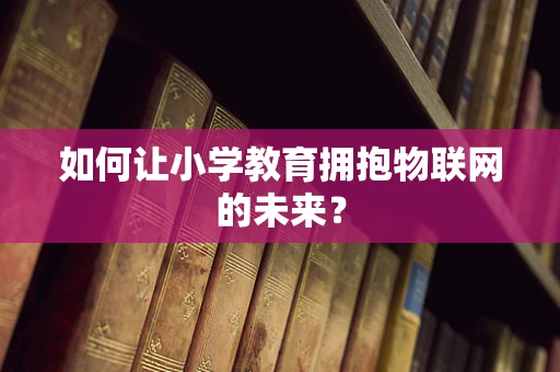 如何让小学教育拥抱物联网的未来？