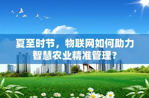 夏至时节，物联网如何助力智慧农业精准管理？