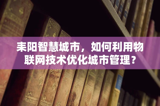 耒阳智慧城市，如何利用物联网技术优化城市管理？