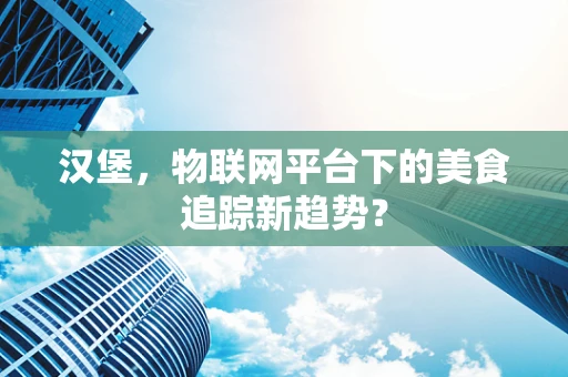 汉堡，物联网平台下的美食追踪新趋势？