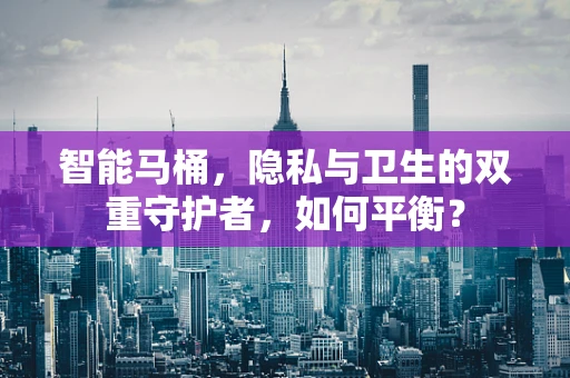 智能马桶，隐私与卫生的双重守护者，如何平衡？