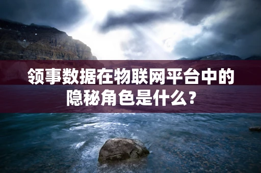 领事数据在物联网平台中的隐秘角色是什么？