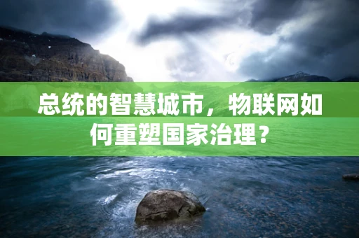 总统的智慧城市，物联网如何重塑国家治理？