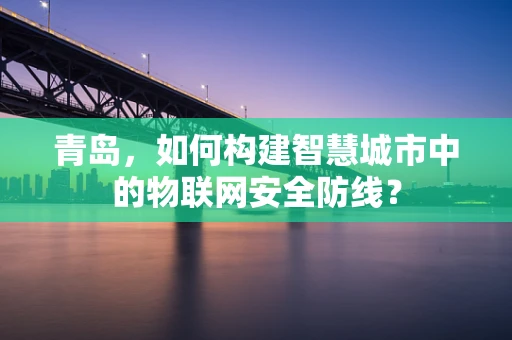 青岛，如何构建智慧城市中的物联网安全防线？