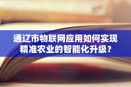 通辽市物联网应用如何实现精准农业的智能化升级？