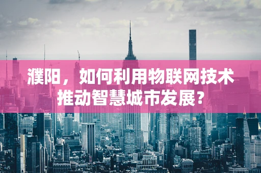 濮阳，如何利用物联网技术推动智慧城市发展？