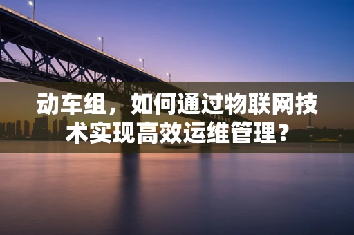 动车组，如何通过物联网技术实现高效运维管理？