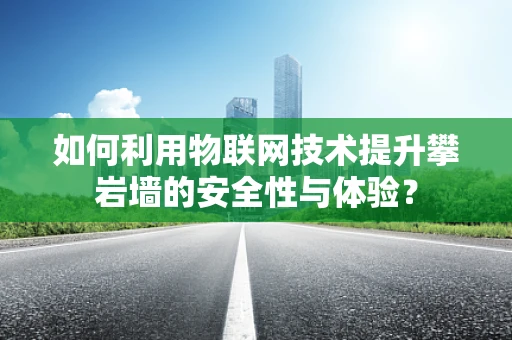 如何利用物联网技术提升攀岩墙的安全性与体验？