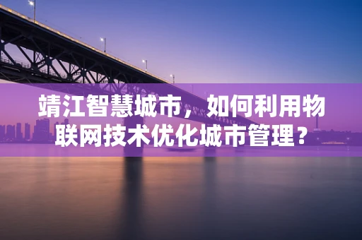 靖江智慧城市，如何利用物联网技术优化城市管理？