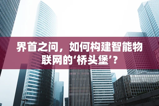 界首之问，如何构建智能物联网的‘桥头堡’？