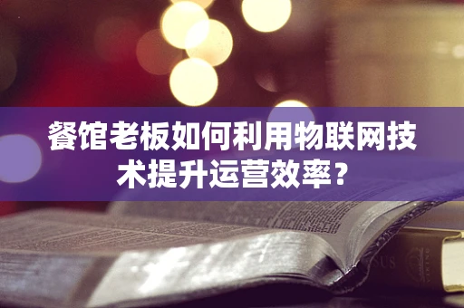 餐馆老板如何利用物联网技术提升运营效率？