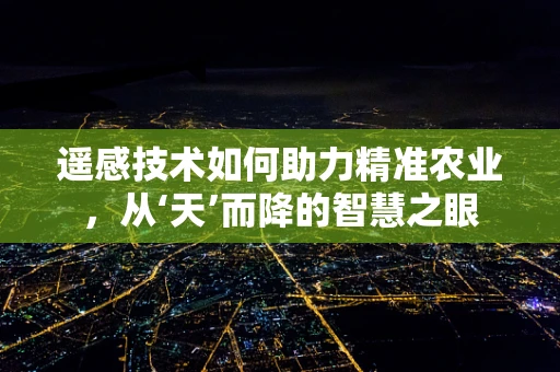 遥感技术如何助力精准农业，从‘天’而降的智慧之眼