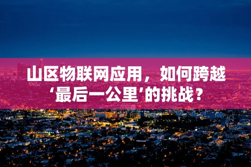 山区物联网应用，如何跨越‘最后一公里’的挑战？