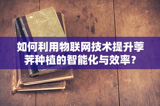 如何利用物联网技术提升荸荠种植的智能化与效率？