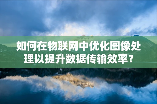 如何在物联网中优化图像处理以提升数据传输效率？