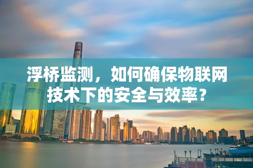 浮桥监测，如何确保物联网技术下的安全与效率？