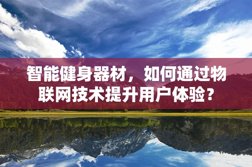 智能健身器材，如何通过物联网技术提升用户体验？