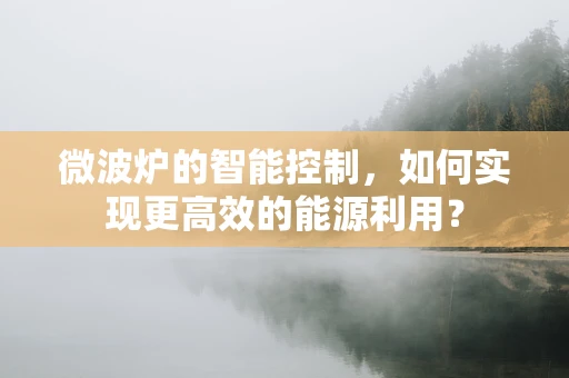 微波炉的智能控制，如何实现更高效的能源利用？