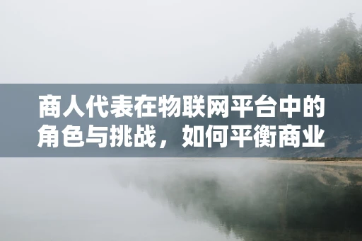 商人代表在物联网平台中的角色与挑战，如何平衡商业利益与技术创新？