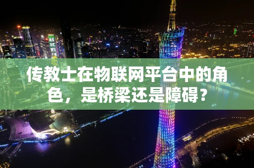 传教士在物联网平台中的角色，是桥梁还是障碍？