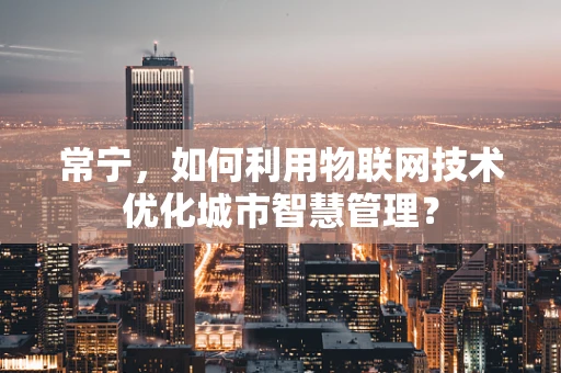 常宁，如何利用物联网技术优化城市智慧管理？